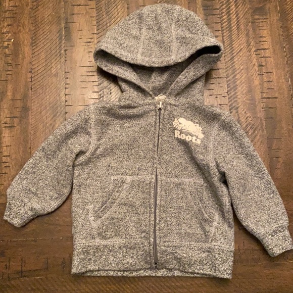 Roots Other - Roots heather grey baby hoodie